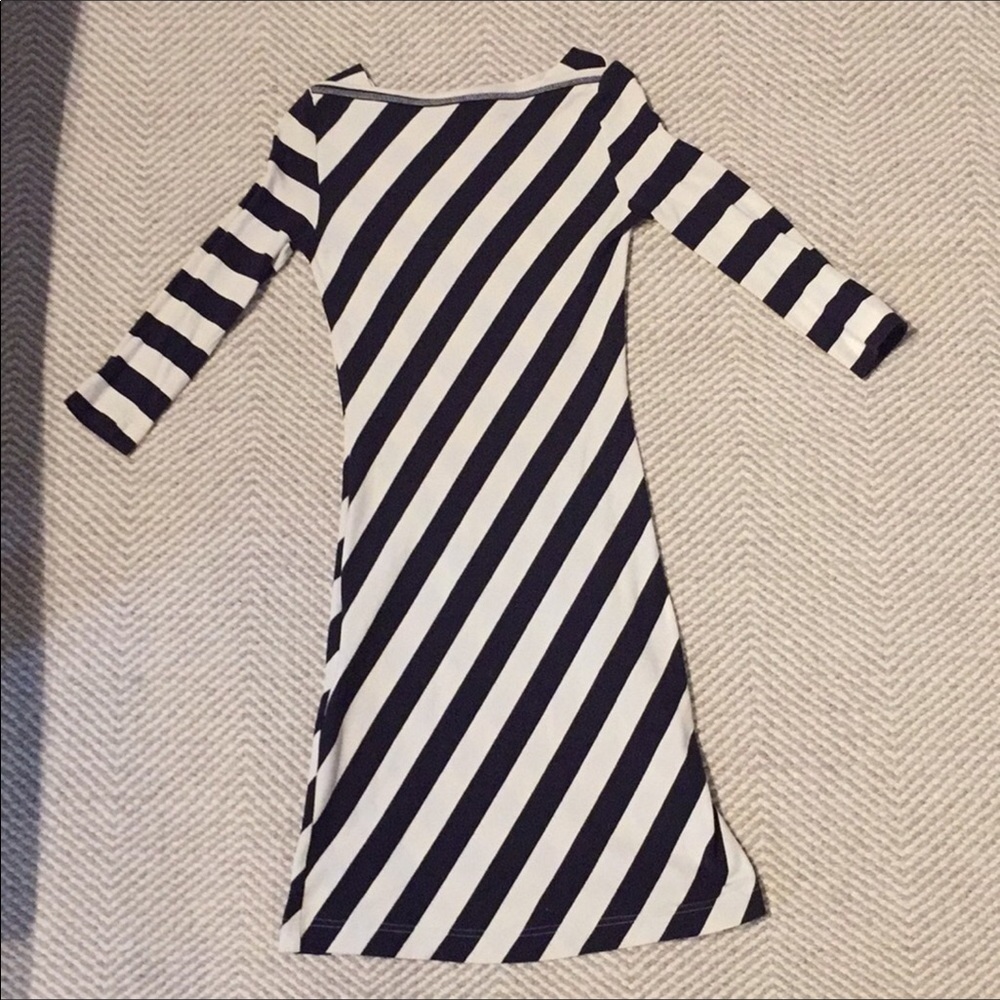 Tory Burch cotton  navy white striped dress xs